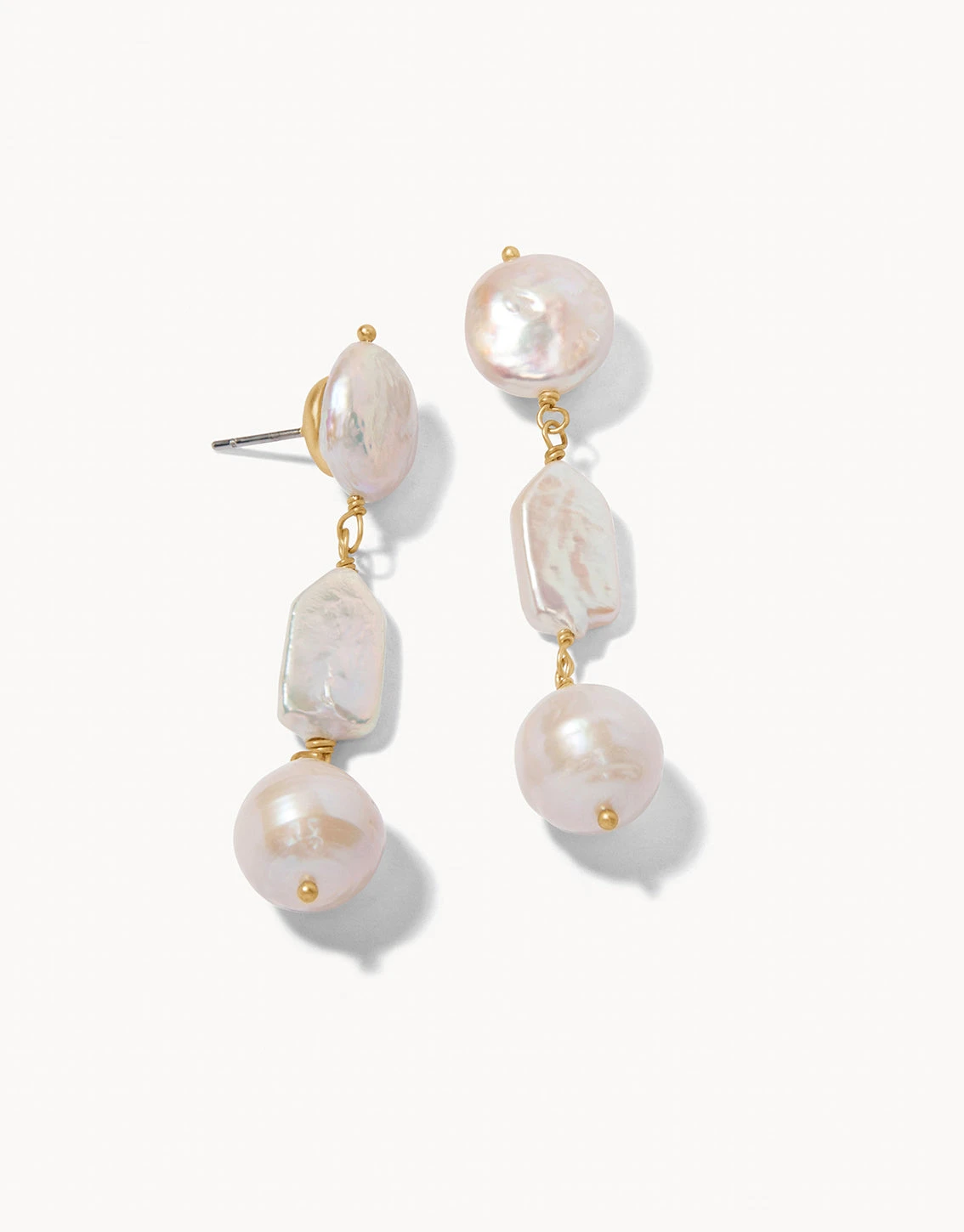 Pearl Dangle Earrings Gold/Pearl 1 Pearl Dangle Earrings Gold/Pearl