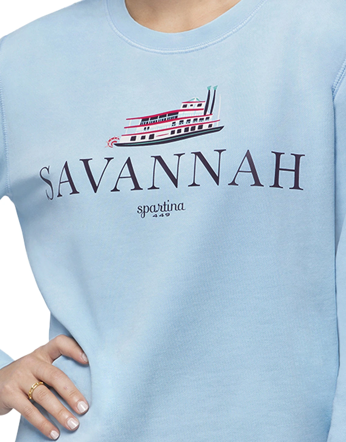 Savannah Sweatshirt Light Blue Steamboat 1 Savannah Sweatshirt Light Blue Steamboat