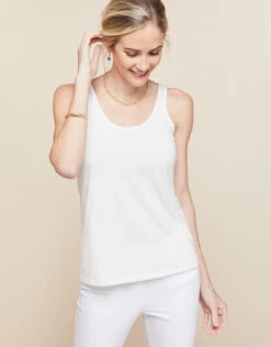 Skinny Strap Tank Pearl White