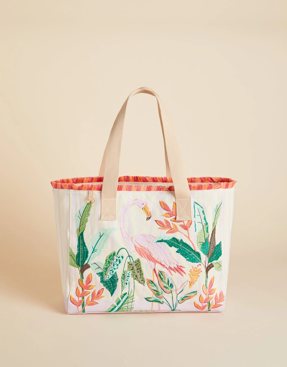 Beach Tote And Beach Towel Set Lilac Flamingo 3 Beach Tote And Beach Towel Set Lilac Flamingo - Image 3