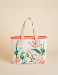 Beach Tote Lilac Flamingo