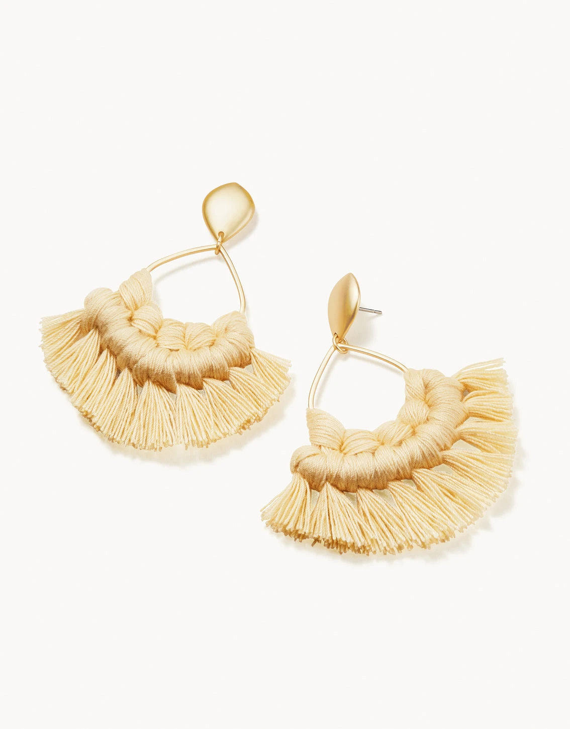 Macrame Gold Earrings 1 Macrame Gold Earrings