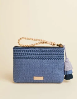 Maci Wristlet Ogeechee Blue Palm 6 Maci Wristlet Ogeechee Blue Palm -Spartina Store 773492b