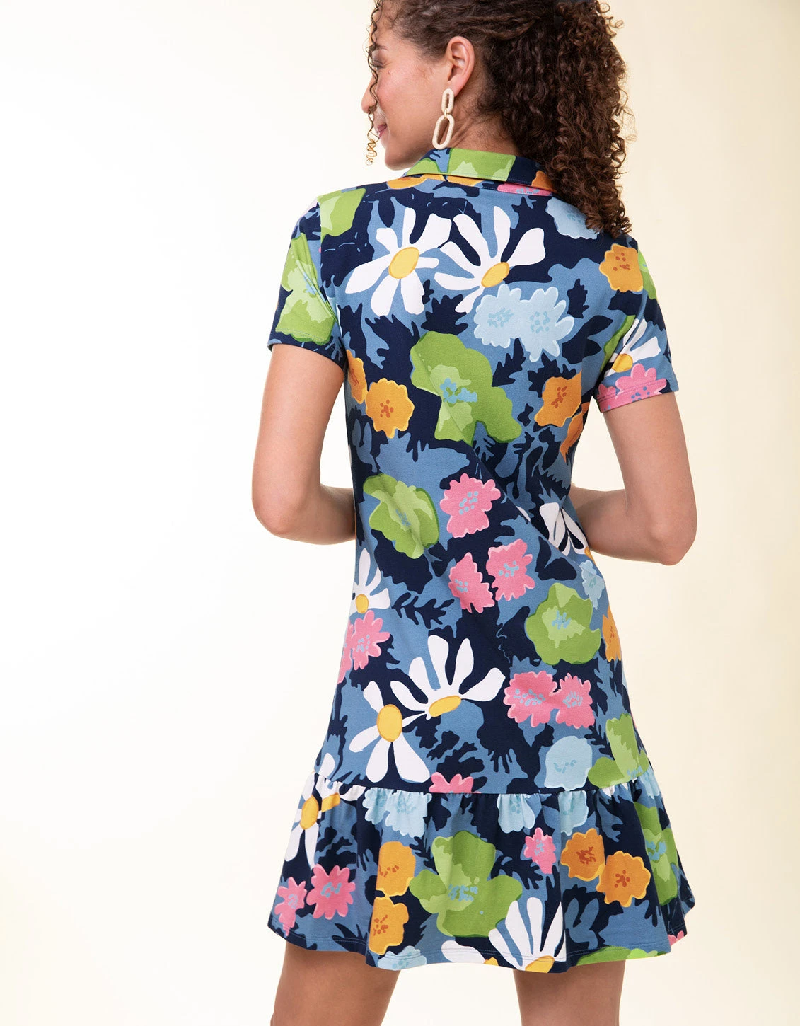 Joelle Polo Dress Strathy Hall Abstract Floral 3 Joelle Polo Dress Strathy Hall Abstract Floral - Image 3