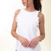 Ruffle Tank Pearl White