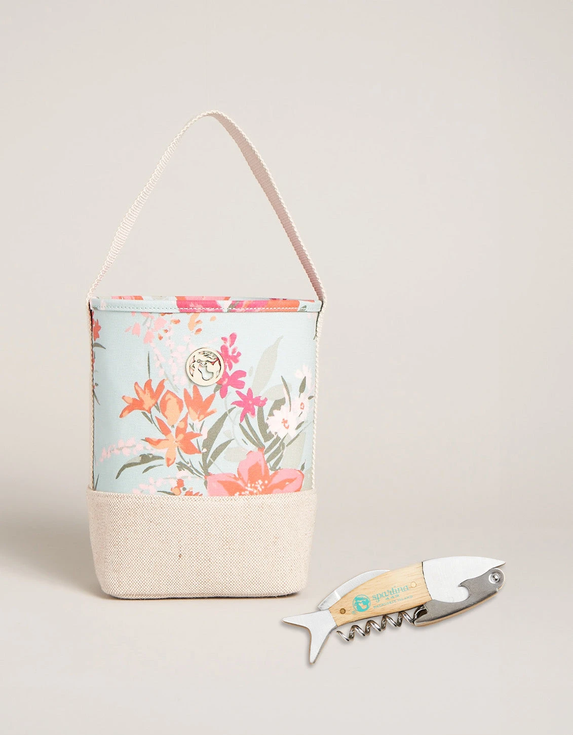 Double Wine Caddy Alljoy Landing Sea Foam With Wine Corkscrew 1 Double Wine Caddy Alljoy Landing Sea Foam With Wine Corkscrew