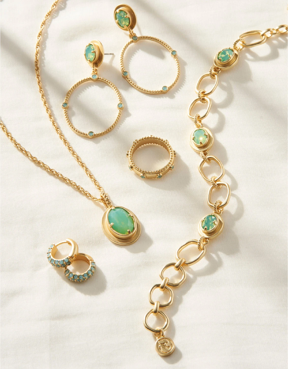 Atlantic Opal Pavé Hoop Earrings 3 Atlantic Opal Pavé Hoop Earrings - Image 3