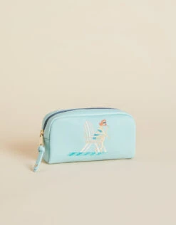 Vinyl Cosmetic Bag Light Blue Adirondack