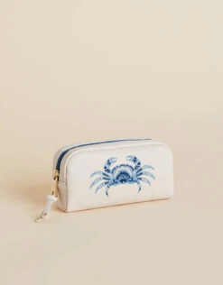 Vinyl Cosmetic Bag Natural Crab