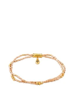 Double Bitty Stretch Bracelet Light Rose