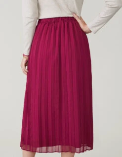 Elvira Pleated Skirt Crimson Plum -Spartina Store 957557c