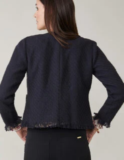 Haigler Tweed Jacket Black -Spartina Store 957618d