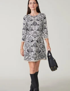 Island Fringe Dress Harbor River Woodblock 9 Island Fringe Dress Harbor River Woodblock -Spartina Store 957731c