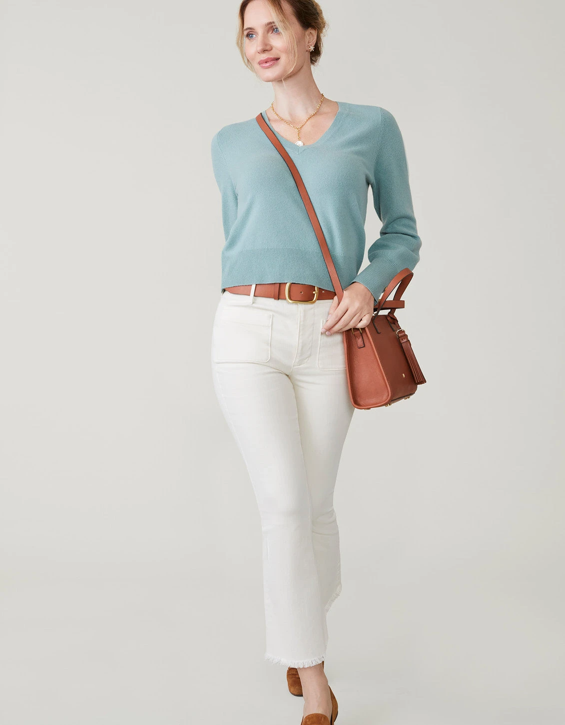 Hayden Cashmere Sweater Blue Storm 2 Hayden Cashmere Sweater Blue Storm - Image 2