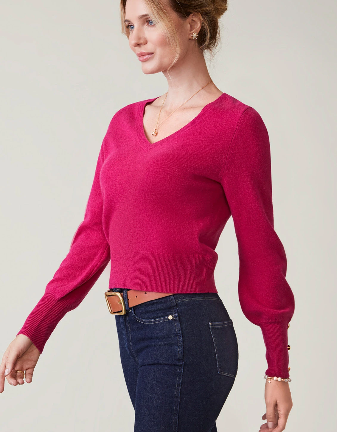 Hayden Cashmere Sweater Sangria 4 Hayden Cashmere Sweater Sangria - Image 4