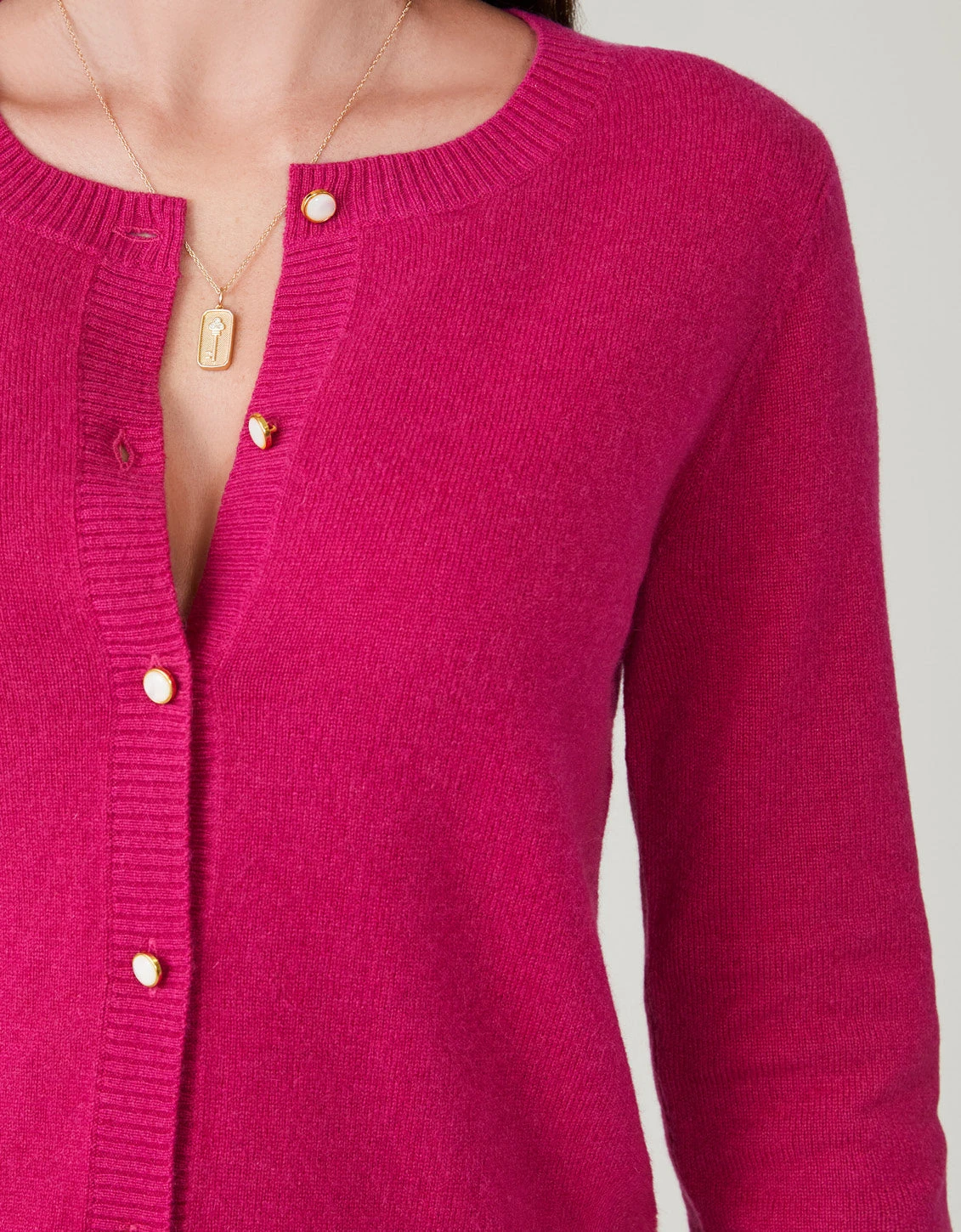 Jayme Cashmere Cardigan Sangria 1 Jayme Cashmere Cardigan Sangria