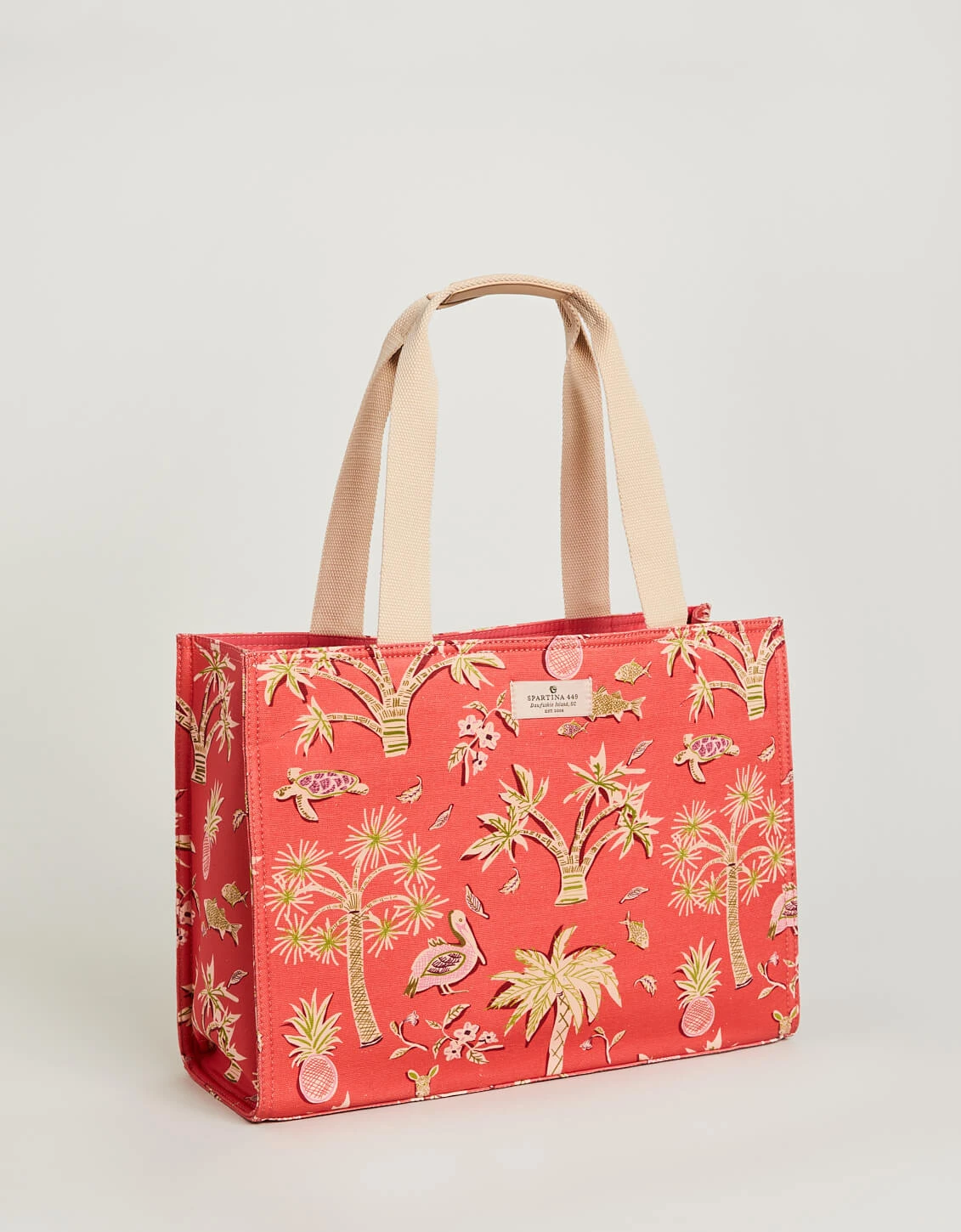 Shopper Tote Lowcountry Fauna Red 1 Shopper Tote Lowcountry Fauna Red