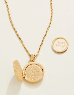 Mini Round Locket Necklace 18" Mother-of-Pearl 9 Mini Round Locket Necklace 18" Mother-of-Pearl -Spartina Store 959964c