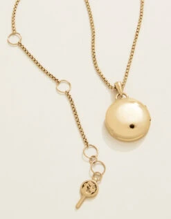Mini Round Locket Necklace 18" Mother-of-Pearl 10 Mini Round Locket Necklace 18" Mother-of-Pearl -Spartina Store 959964d