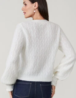 Nadine Cardigan Eggnog -Spartina Store 960311d