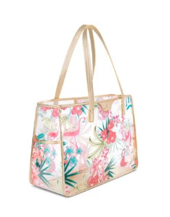 Flamingo Floral Retreat Beach Tote 6 Flamingo Floral Retreat Beach Tote -Spartina Store 960521c