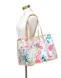 Flamingo Floral Retreat Beach Tote 7 Flamingo Floral Retreat Beach Tote -Spartina Store 960521d