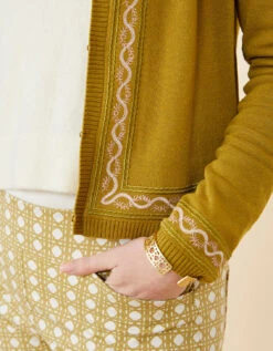 Taryn Embroidered Cardigan Bronze Palm 10 Taryn Embroidered Cardigan Bronze Palm -Spartina Store 960892c