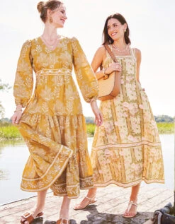 Cleona Midi Dress Calm Waters Bouquet 10 Cleona Midi Dress Calm Waters Bouquet -Spartina Store 961523m