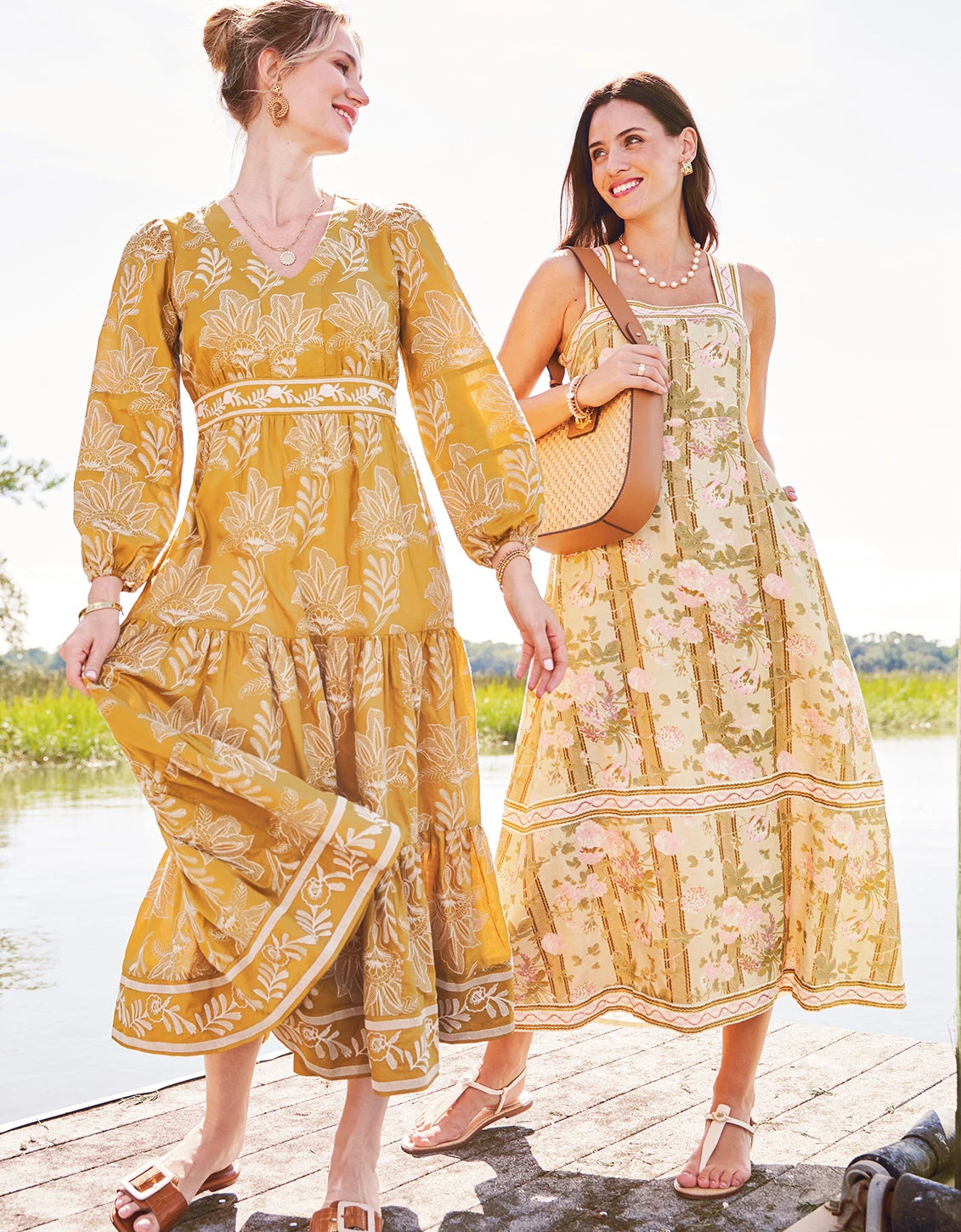 Cleona Midi Dress Calm Waters Bouquet 3 Cleona Midi Dress Calm Waters Bouquet - Image 3