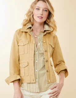 Marlie Twill Jacket Khaki 18 Marlie Twill Jacket Khaki -Spartina Store 961738