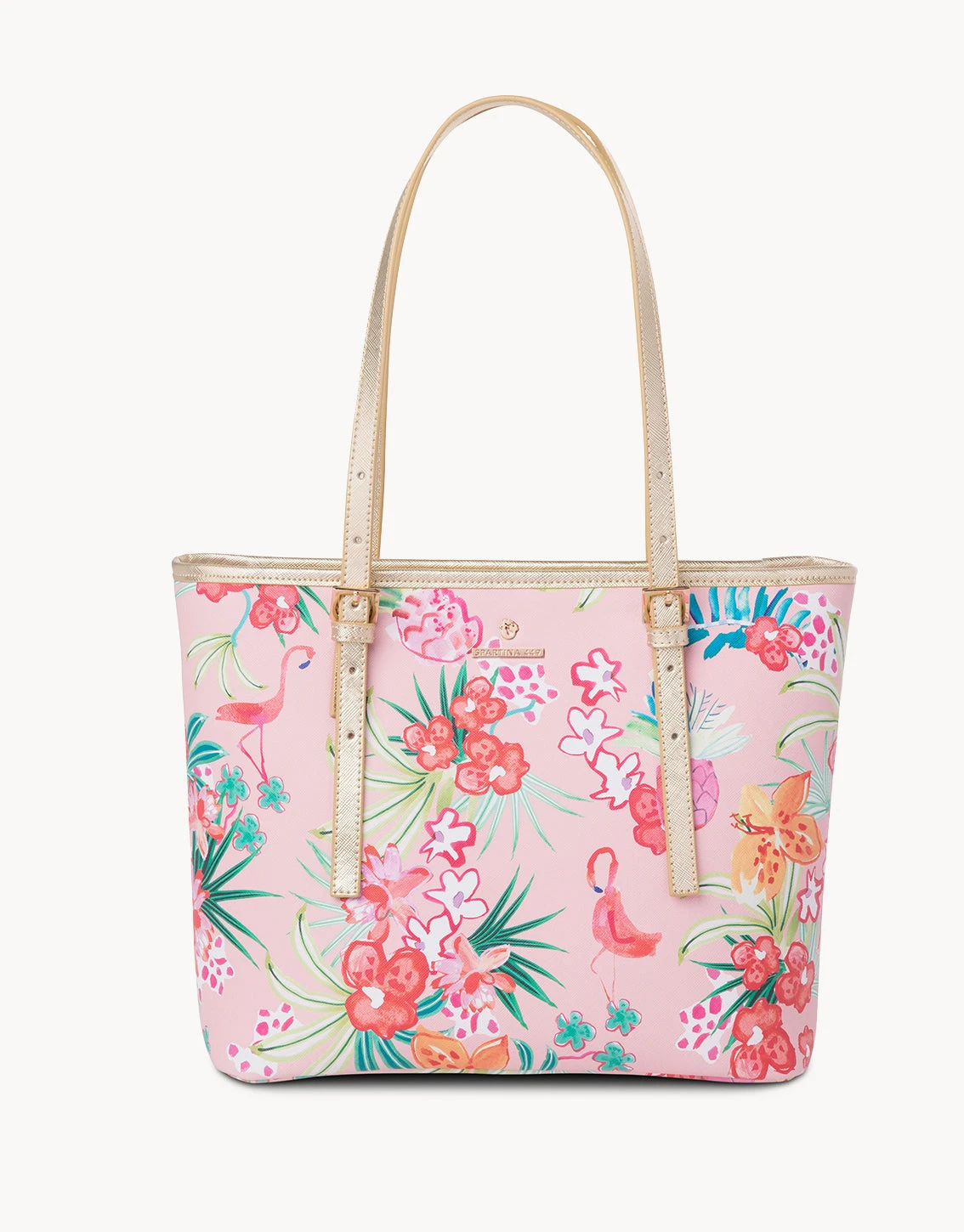 Retreat Medium Tote Flamingo Floral 1 Retreat Medium Tote Flamingo Floral