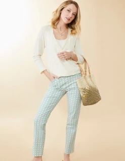 Maren Pull-On Pant Calm Waters Surf Cane -Spartina Store 962117d