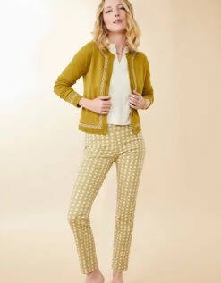 Maren Pull-On Pant Calm Waters Khaki Cane -Spartina Store 962186