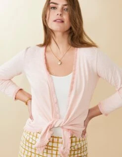 Clara Convertible Cardigan Strawberry Cream -Spartina Store 962322b