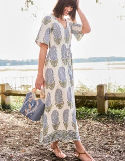 Blakelynn Midi Dress Hamilton Paisley -Spartina Store 962391m