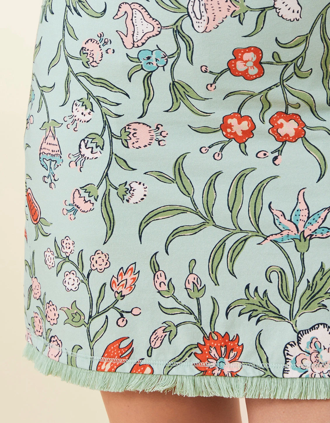 Fringe Skort Hamilton Floral Block Seafoam 5 Fringe Skort Hamilton Floral Block Seafoam - Image 5