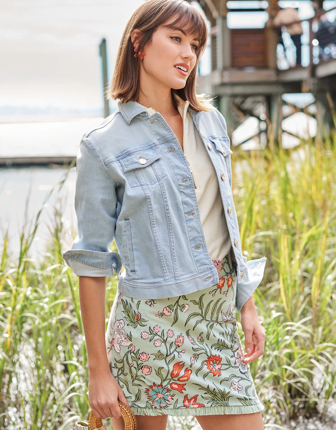 Leah Denim Jacket Grove Wash 2 Leah Denim Jacket Grove Wash - Image 2