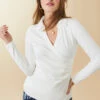 Edeline Wrap Top Pearl White