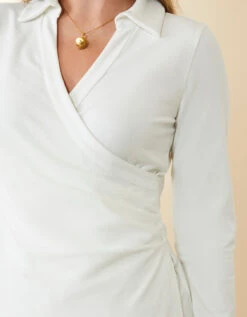 Edeline Wrap Top Pearl White -Spartina Store 963022c 16df38f3 b154 4618 b333 3c025d81e8d0