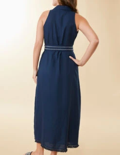 Emeline Dress Hamilton Palm Embroidery -Spartina Store 963510c