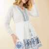 Wynona Embroidered Dress Hamilton Sea Life