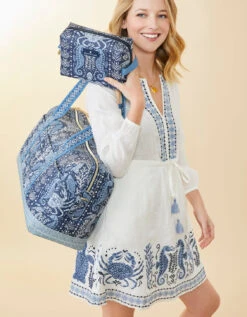 Wynona Embroidered Dress Hamilton Sea Life -Spartina Store 963589d