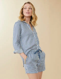 Lois Shirt Mini Stripe Sea Blue 9 Lois Shirt Mini Stripe Sea Blue -Spartina Store 963725d