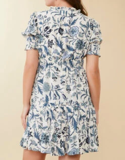 Arlene Skirt Hamilton Floral Block Cream -Spartina Store 964005d