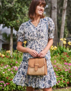 Arlene Skirt Hamilton Floral Block Cream -Spartina Store 964005m