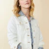 Leah Denim Jacket Pearl White