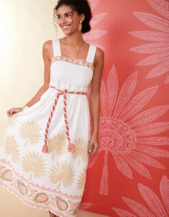 Cleona Midi Dress Callawassie Palmetto Border -Spartina Store 964357b