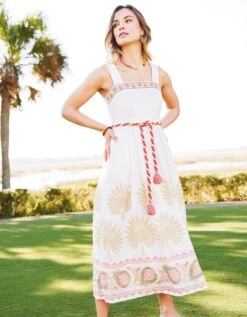 Cleona Midi Dress Callawassie Palmetto Border