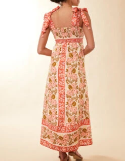 Saylor Midi Dress Callawassie Hibiscus Stripe -Spartina Store 964425b