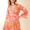 Rosalee Wrap Dress Callawassie Flowers Pink